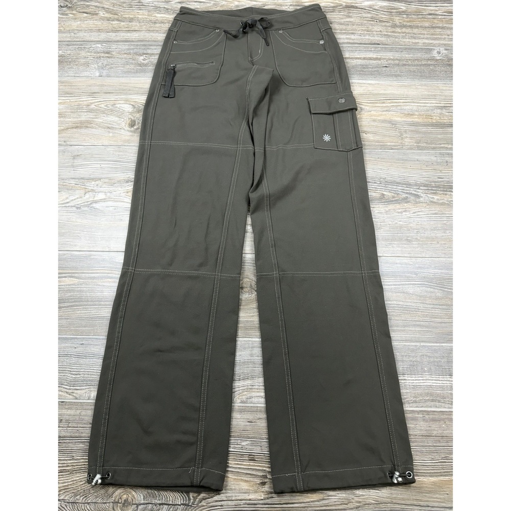 Athleta Bettona Boyfriend Cargo Pants Green Pull-On XXS~ 27x32 Gorpcore Hiking